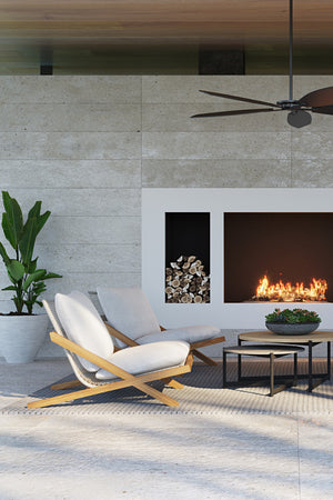   Modern European furniture - Teak Framed Indoor/Outdoor Lounge Chair - www.oroa.com | Oroa.com