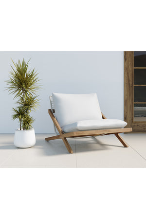   Modern European furniture - Teak Framed Indoor/Outdoor Lounge Chair - www.oroa.com | Oroa.com