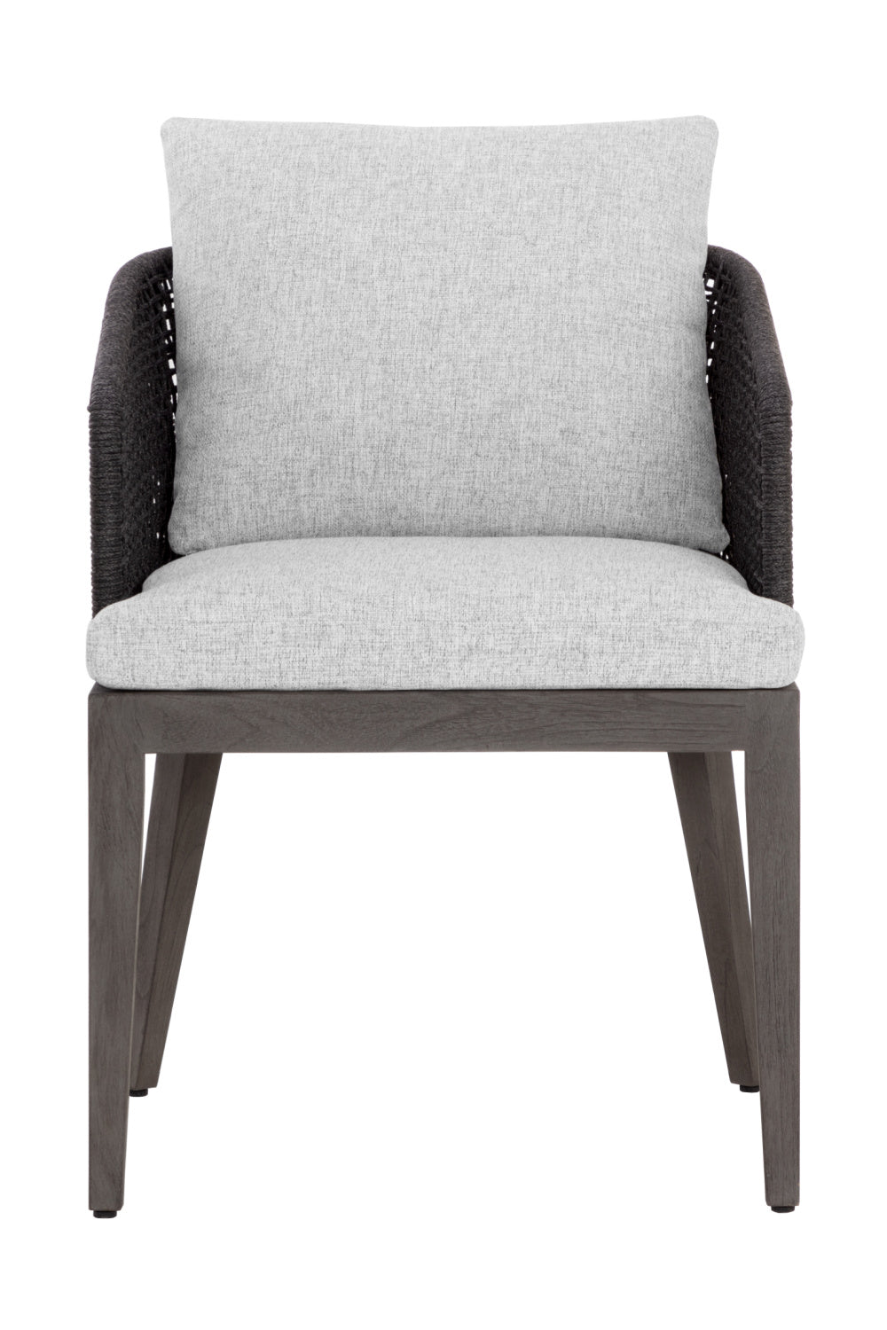   Contemporary Indoor/Outdoor Weave & Teak Dining Chair | Oroa.com