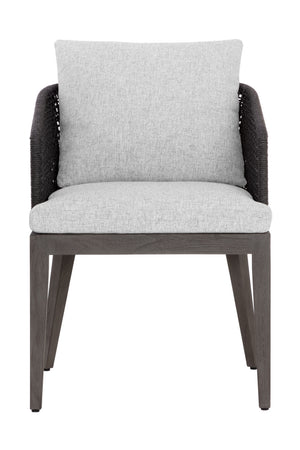   Contemporary Indoor/Outdoor Weave & Teak Dining Chair | Oroa.com