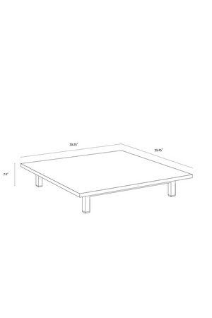   Modern European furniture - Slatted Teak Indoor/Outdoor Coffee Table - www.oroa.com | Oroa.com