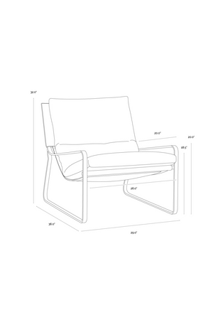   Modern European furniture - Scooped Leather Lounge Chair - www.oroa.com | Oroa.com