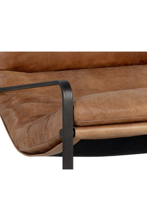   Modern European furniture - Scooped Leather Lounge Chair - www.oroa.com | Oroa.com