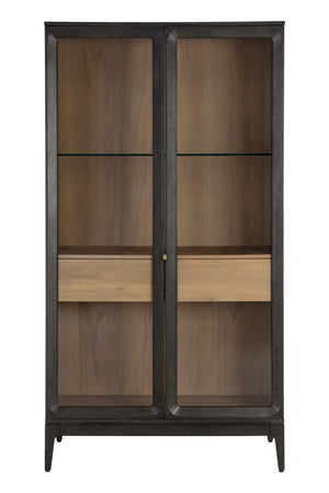   Modern European furniture - Brown Acacia 2-Door Display Cabinet - www.oroa.com | Oroa.com