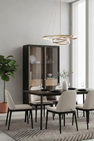   Modern European furniture - Brown Acacia 2-Door Display Cabinet - www.oroa.com | Oroa.com