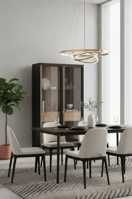   Modern European furniture - Brown Acacia 2-Door Display Cabinet - www.oroa.com | Oroa.com
