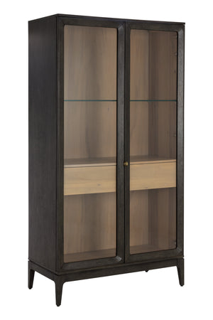   Modern European furniture - Brown Acacia 2-Door Display Cabinet - www.oroa.com | Oroa.com