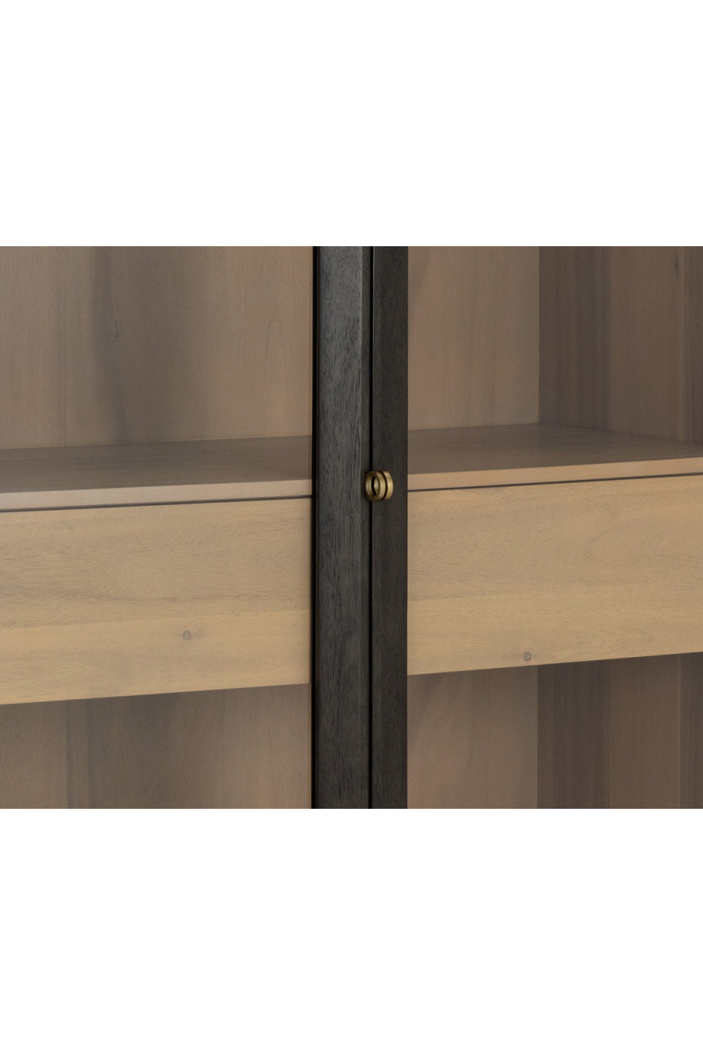   Modern European furniture - Brown Acacia 2-Door Display Cabinet - www.oroa.com | Oroa.com