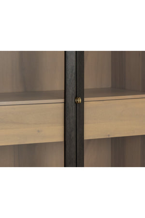   Modern European furniture - Brown Acacia 2-Door Display Cabinet - www.oroa.com | Oroa.com