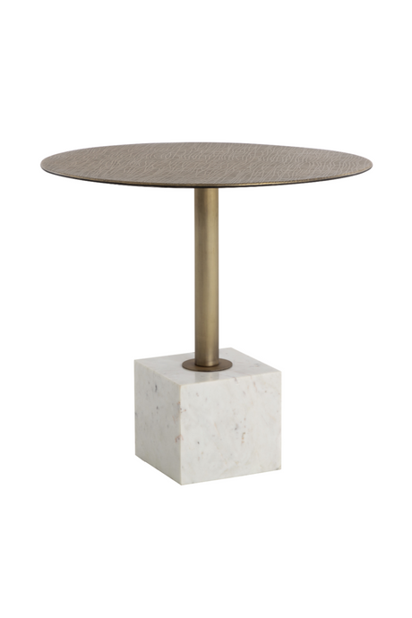   Modern European furniture - Antique Brass Marble Bistro Table - www.oroa.com | Oroa.com