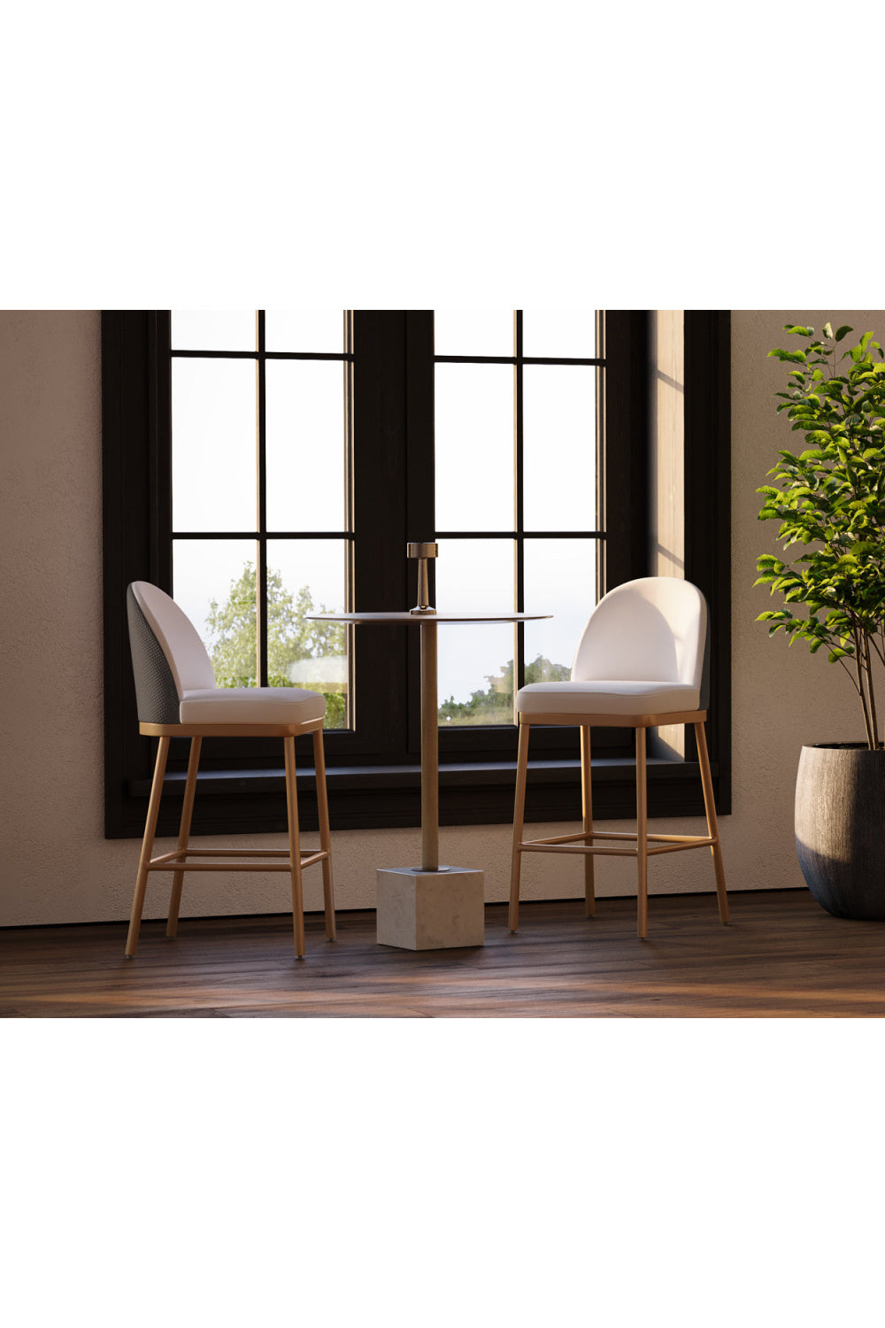   Modern European furniture - Marble Round Bar Table - www.oroa.com | Oroa.com