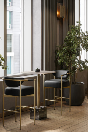   Modern European furniture - Marble Round Bar Table - www.oroa.com | Oroa.com