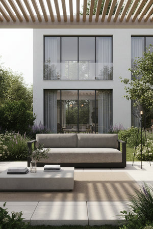   Modern European furniture - Gray Padded Outdoor Sofa - www.oroa.com | Oroa.com