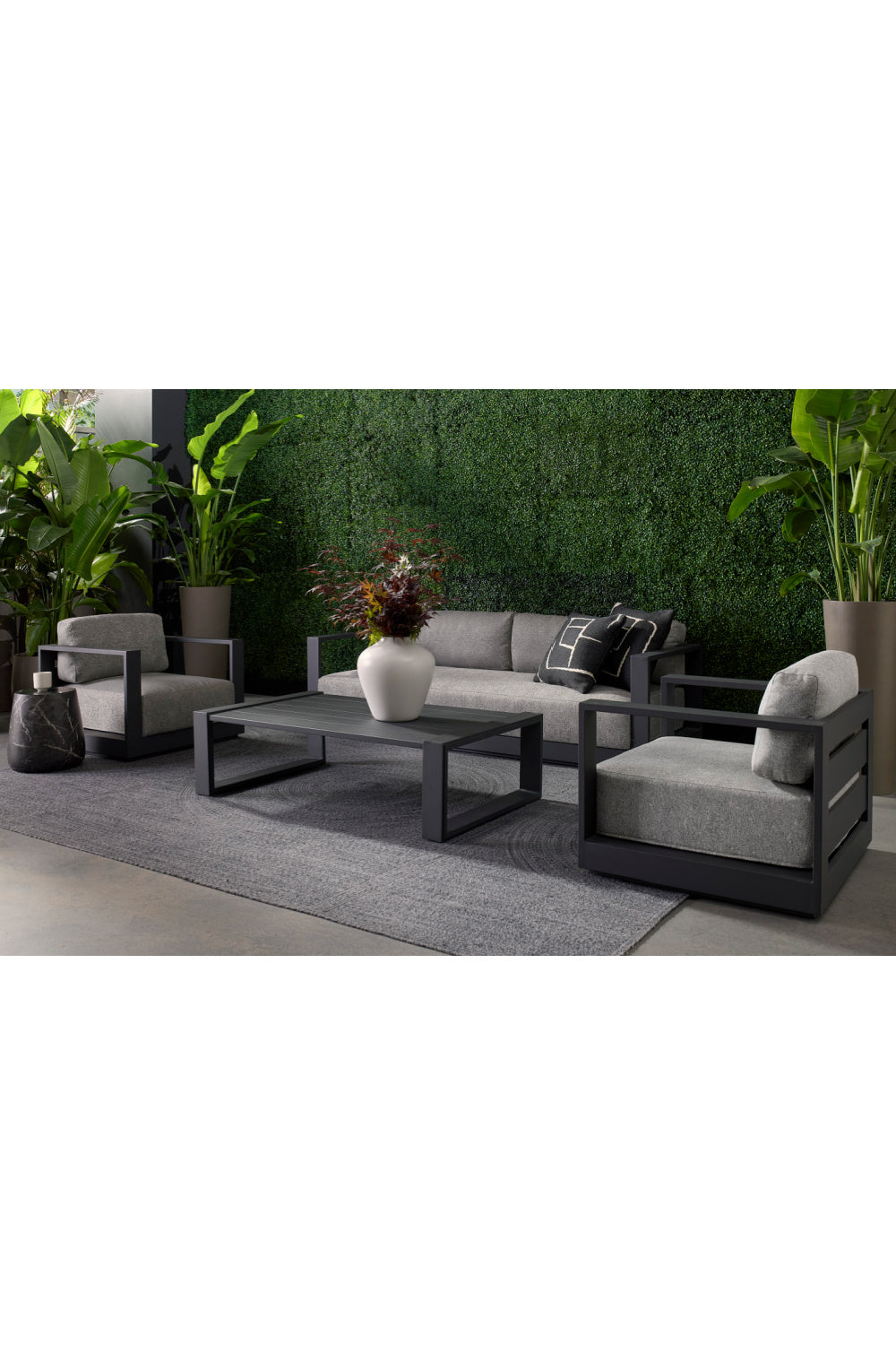  Modern European furniture - Gray Padded Outdoor Sofa - www.oroa.com | Oroa.com