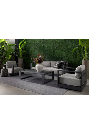   Modern European furniture - Gray Padded Outdoor Sofa - www.oroa.com | Oroa.com