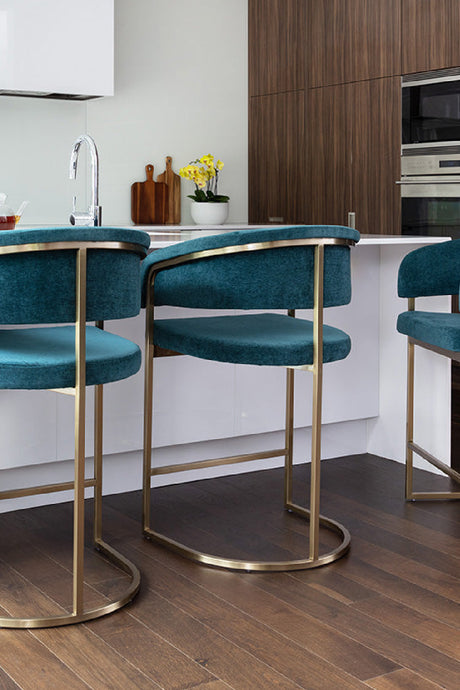   Modern European furniture - Blue Cantilevered Counter Stool - www.oroa.com | Oroa.com