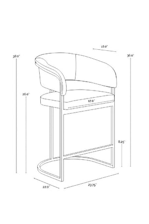   Modern European furniture - Blue Cantilevered Counter Stool - www.oroa.com | Oroa.com
