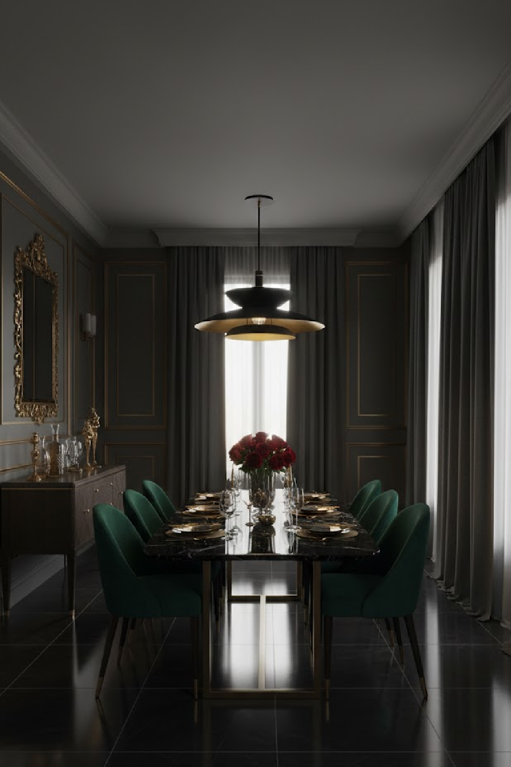   Modern European furniture - Black Tiered Pendant Light - www.oroa.com | Oroa.com