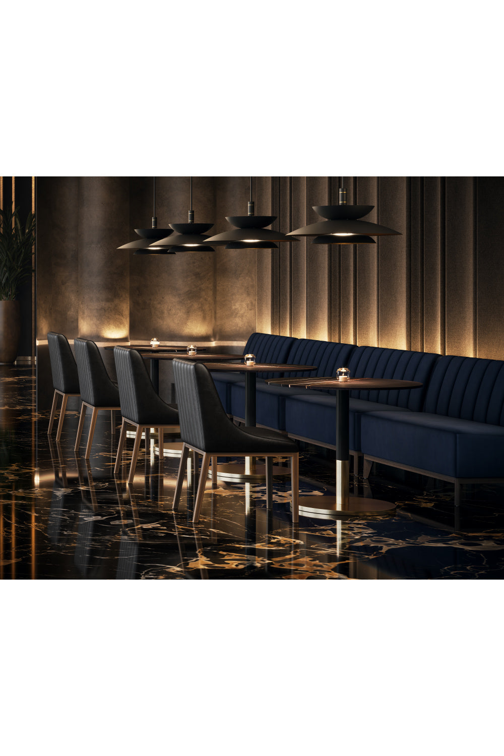   Modern European furniture - Black Tiered Pendant Light - www.oroa.com | Oroa.com