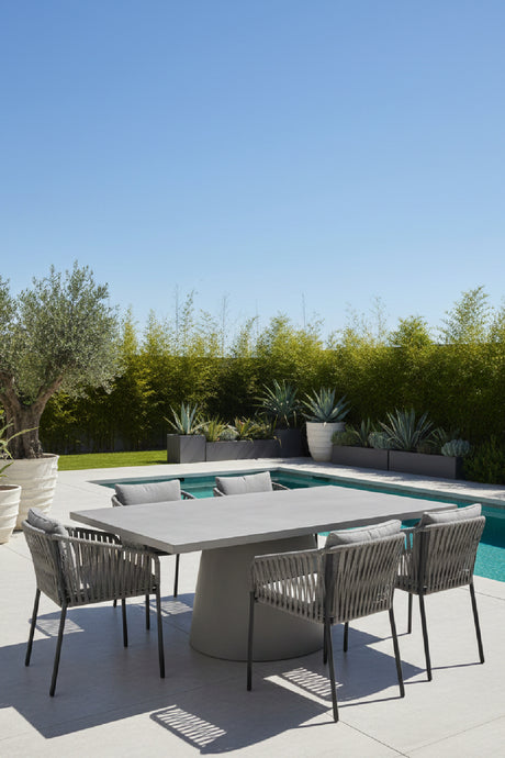   Modern European furniture - Gray Indoor/Outdoor Dining Table - www.oroa.com | Oroa.com