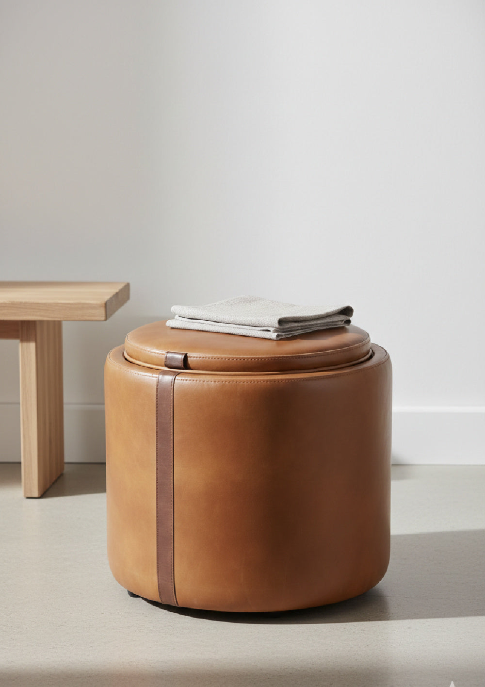   Modern European furniture - Round Storage Ottoman - www.oroa.com | Oroa.com