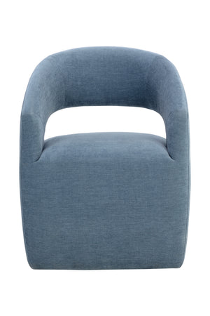   Modern European furniture - Blue Wheeled Dining Armchair - www.oroa.com | Oroa.com