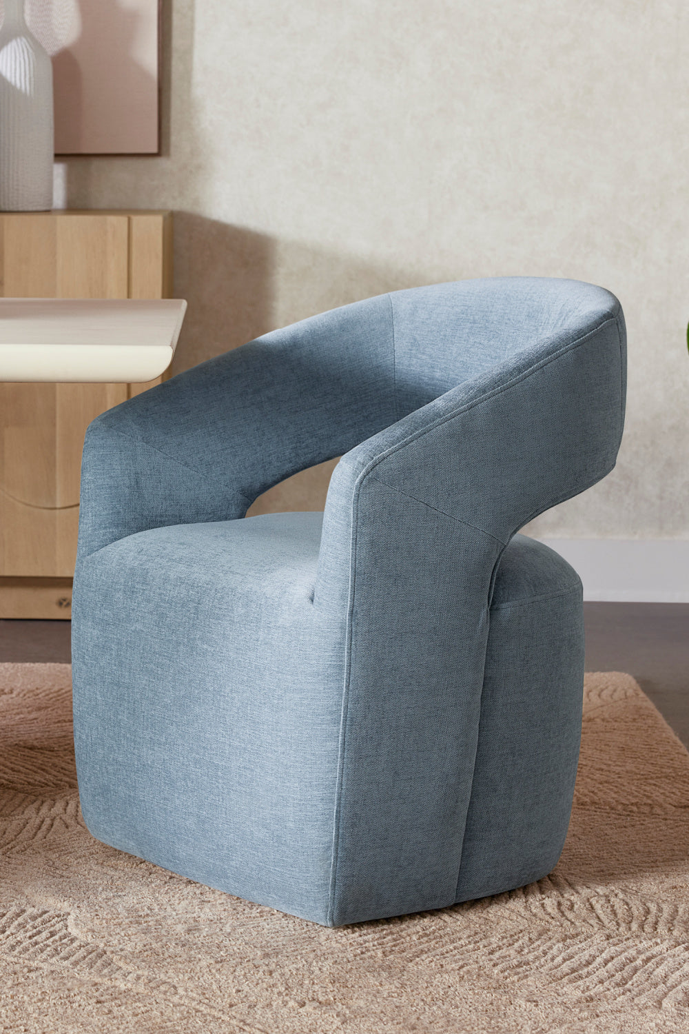   Modern European furniture - Blue Wheeled Dining Armchair - www.oroa.com | Oroa.com
