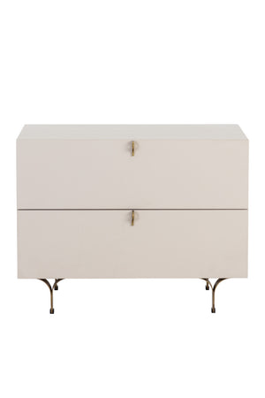   Modern European furniture - Cream Wood 2-Drawer Nightstand - www.oroa.com | Oroa.com
