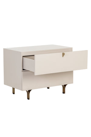   Modern European furniture - Cream Wood 2-Drawer Nightstand - www.oroa.com | Oroa.com