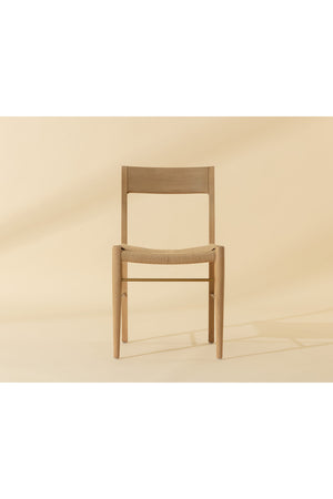   Modern European furniture - Natural Rope Seat Dining Chairs (2) - www.oroa.com | Oroa.com