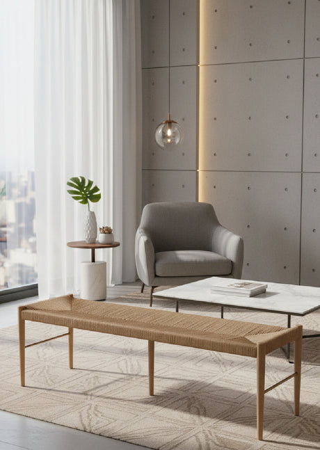   Modern European furniture - Natural Rope Bench - www.oroa.com | Oroa.com