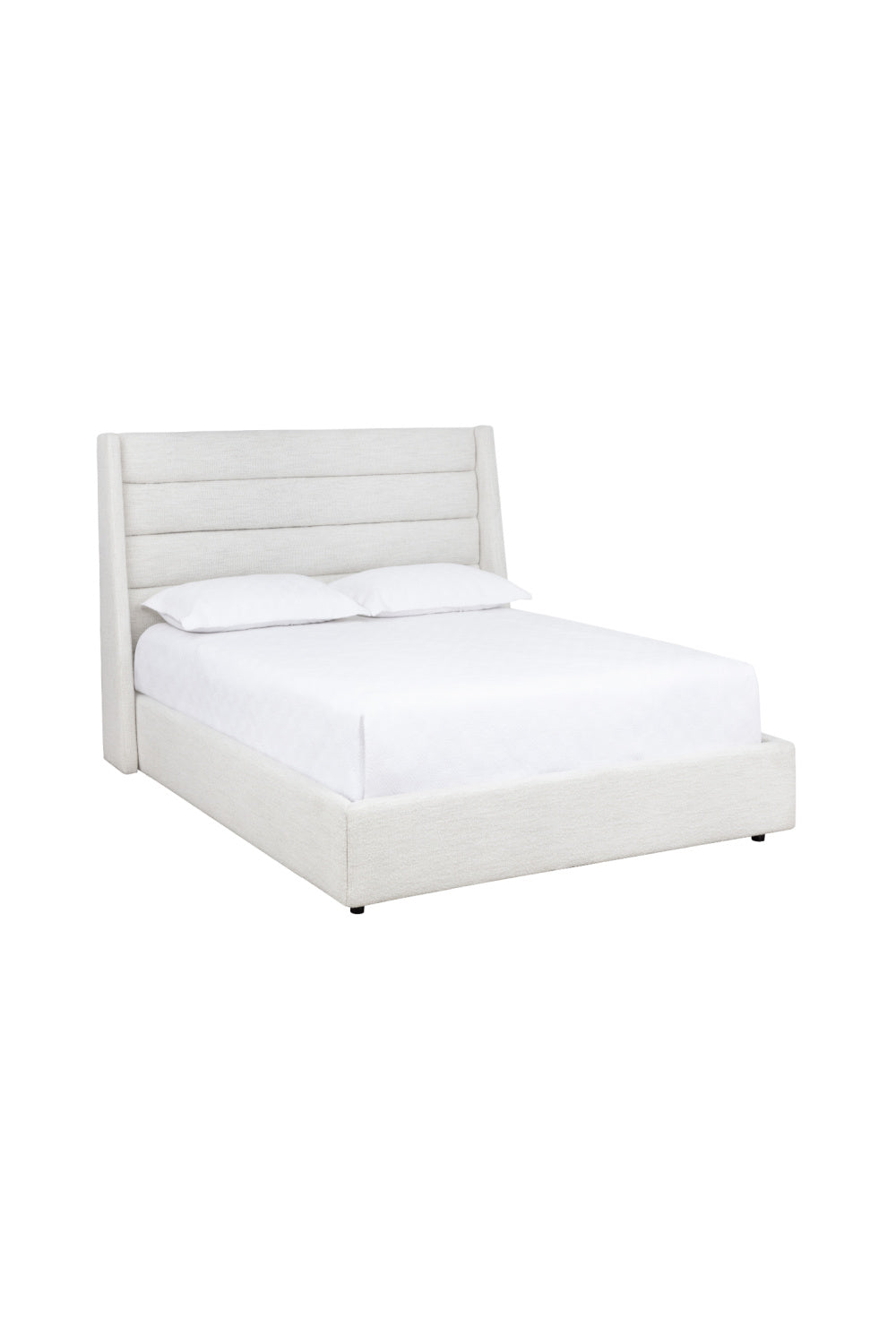   Modern European furniture - White Vertical-Tufted Queen Bed - www.oroa.com | Oroa.com