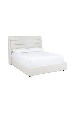   Modern European furniture - White Vertical-Tufted Queen Bed - www.oroa.com | Oroa.com