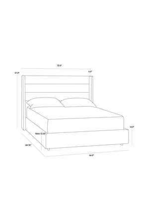   Modern European furniture - White Vertical-Tufted Queen Bed - www.oroa.com | Oroa.com