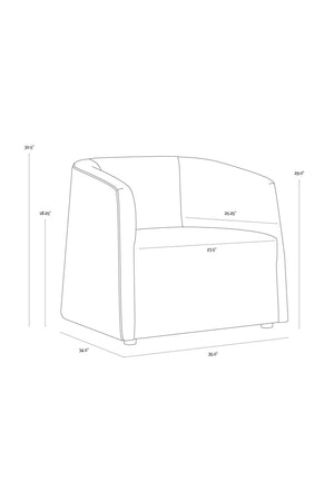   Modern European furniture - Curved Back Lounge Chair - www.oroa.com | Oroa.com