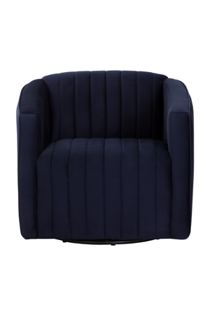   Modern European furniture - Channel Tufted Swivel Lounge Chair - www.oroa.com | Oroa.com