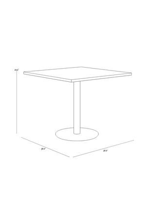   Modern European furniture - Antique Brass Square Bistro Table - www.oroa.com | Oroa.com