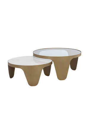   Modern European furniture - Gold Framed Nesting Coffee Tables (2) - www.oroa.com | Oroa.com