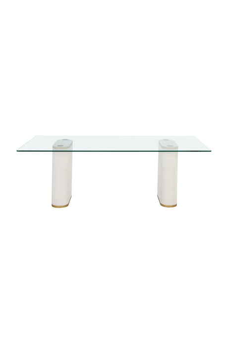   Modern European furniture - Clear Glass Indoor/Outdoor Dining Table - www.oroa.com | Oroa.com