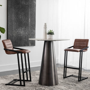   Modern European furniture - Horizontal Channel-Tufted Bar Stools (2) - www.oroa.com | Oroa.com