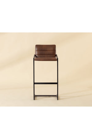   Modern European furniture - Horizontal Channel-Tufted Bar Stools (2) - www.oroa.com | Oroa.com