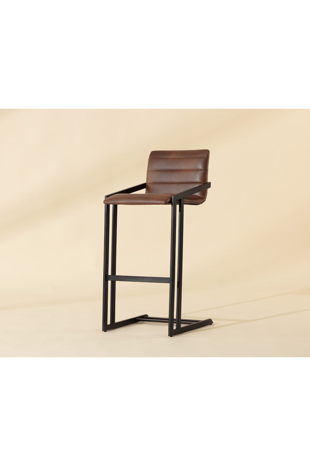   Modern European furniture - Horizontal Channel-Tufted Bar Stools (2) - www.oroa.com | Oroa.com