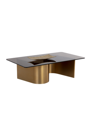   Modern European furniture - Gold S-Shaped Base Coffee Table - www.oroa.com | Oroa.com