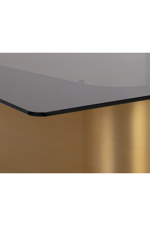   Modern European furniture - Gold S-Shaped Base Coffee Table - www.oroa.com | Oroa.com