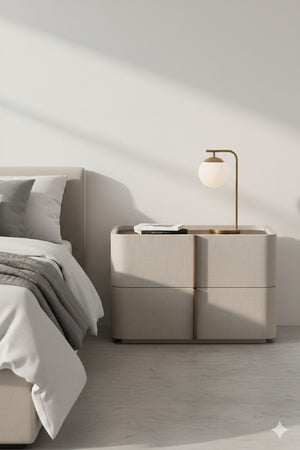   Modern European furniture - Leather-Look 2-Drawer Nightstand - www.oroa.com | Oroa.com
