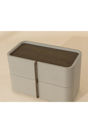   Modern European furniture - Leather-Look 2-Drawer Nightstand - www.oroa.com | Oroa.com