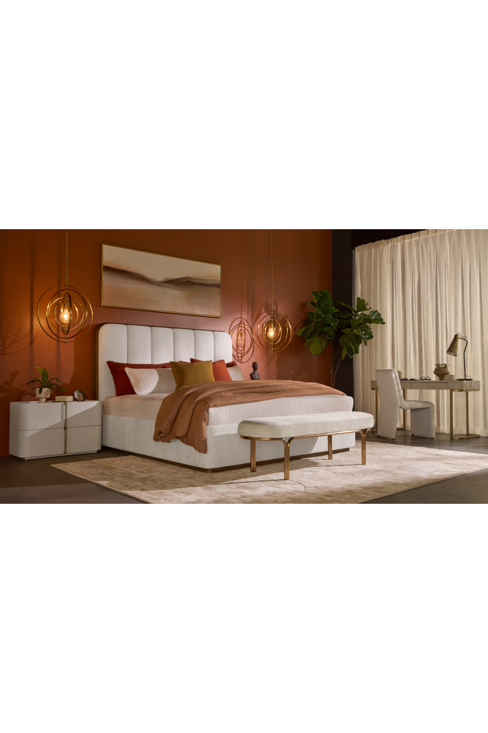   Modern European furniture - Leather-Look 2-Drawer Nightstand - www.oroa.com | Oroa.com