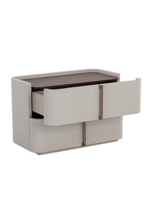   Modern European furniture - Leather-Look 2-Drawer Nightstand - www.oroa.com | Oroa.com