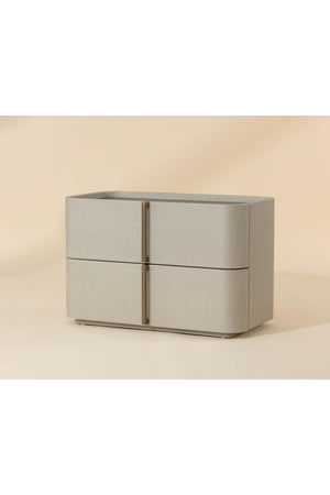   Modern European furniture - Leather-Look 2-Drawer Nightstand - www.oroa.com | Oroa.com
