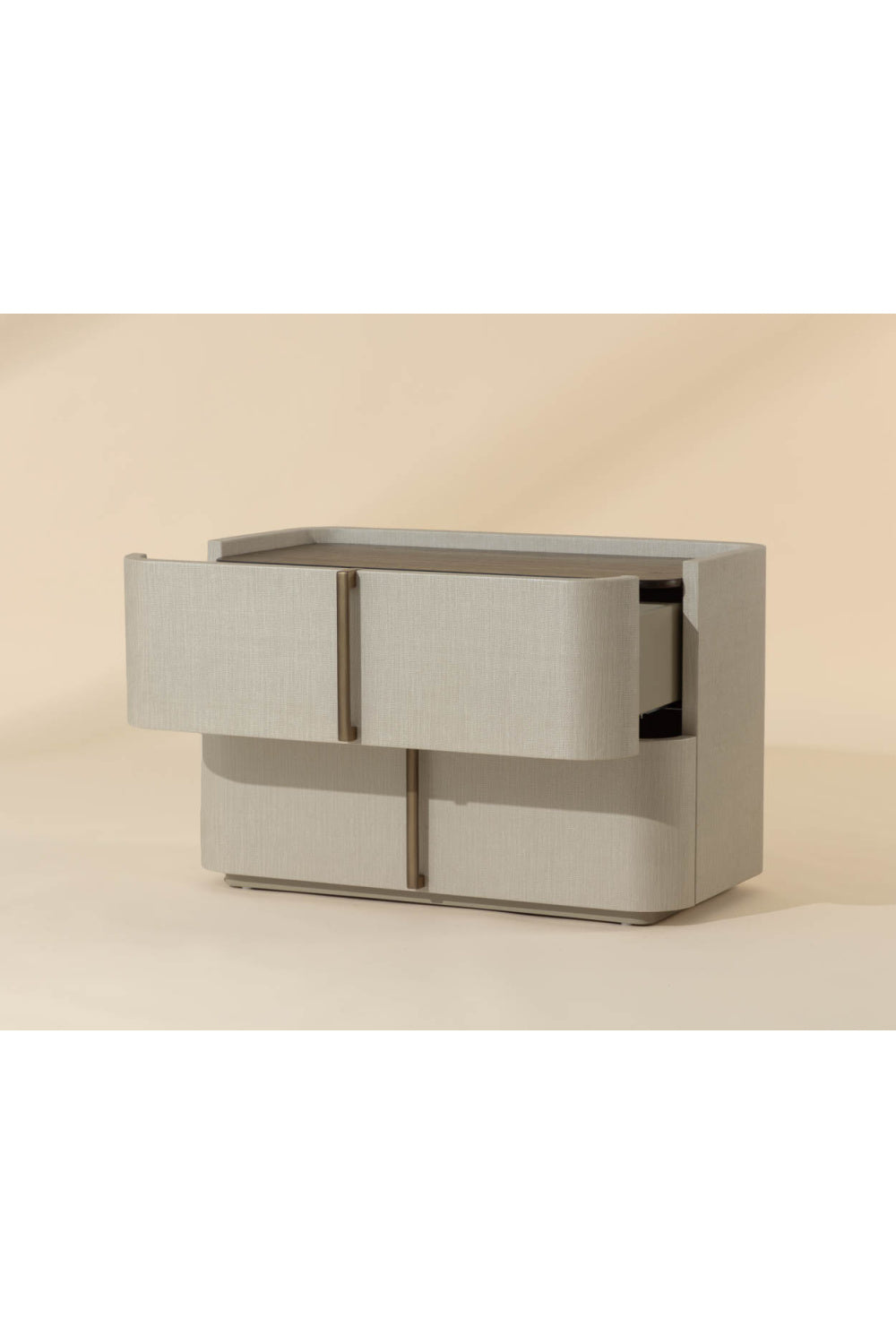   Modern European furniture - Leather-Look 2-Drawer Nightstand - www.oroa.com | Oroa.com